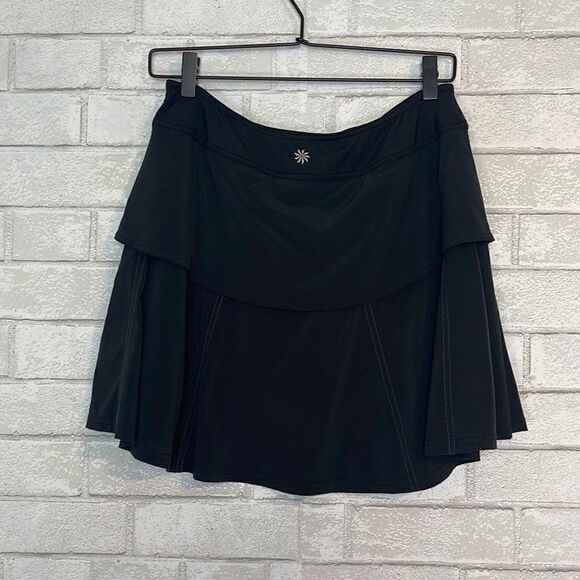 Athleta Wherever Black Ruched Skirt 6 Petite - Picture 4 of 6